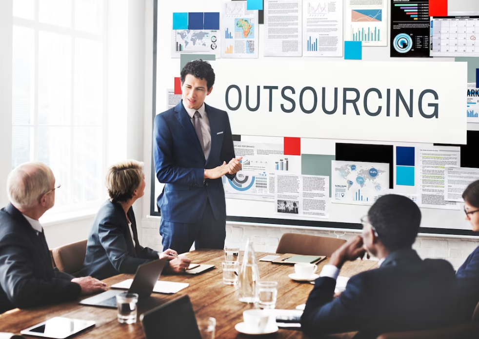 outsourcing function tasks contract business concept